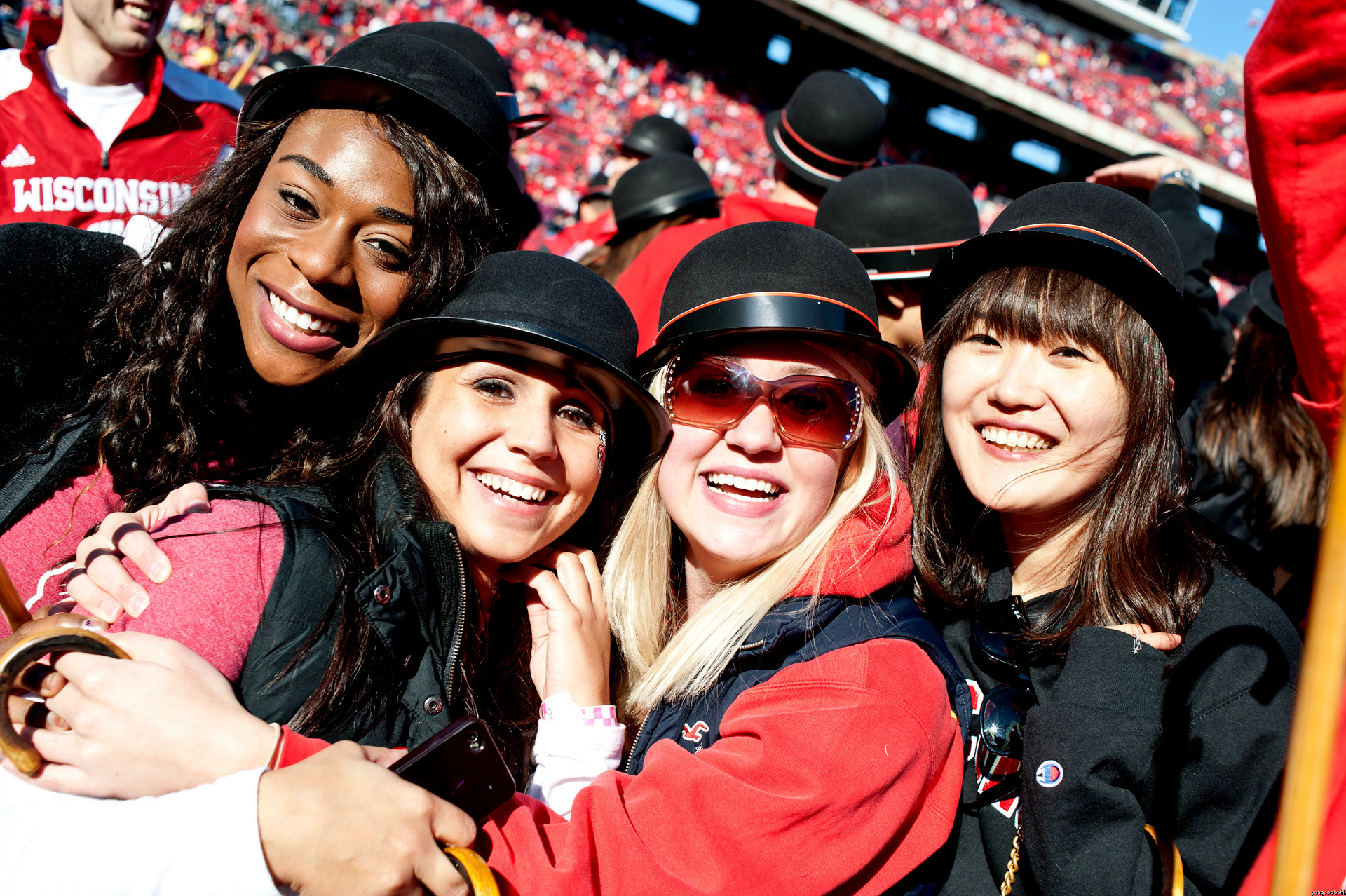 Student pose after the Cane Toss in 2011.