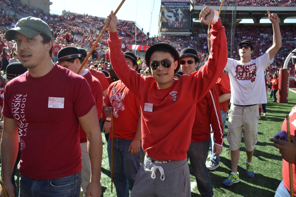 Student after catching his cane.