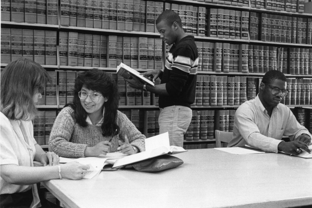 Students in the Law Library.