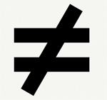 not-equal sign