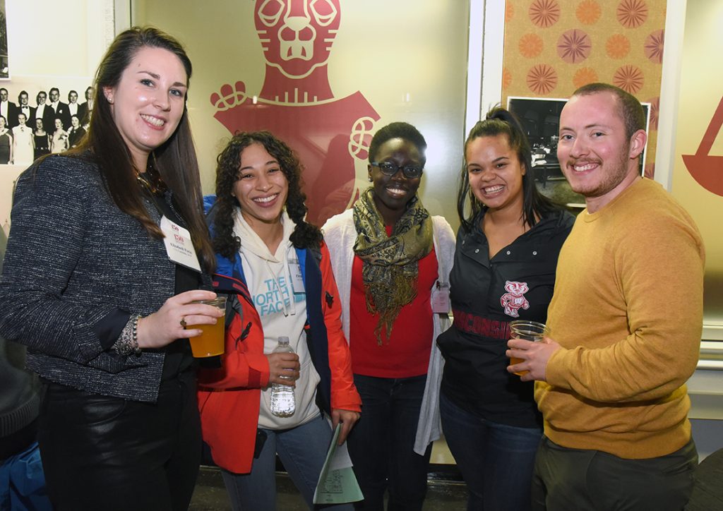 Five law students at Kastenmeier Reception