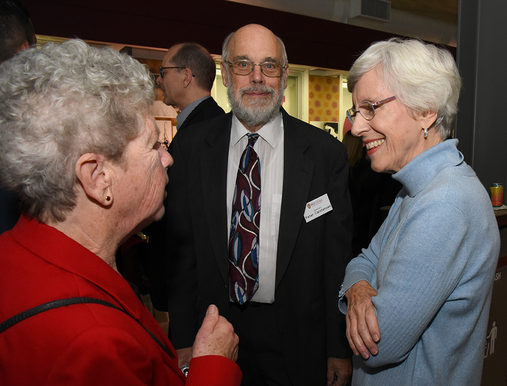 Carol and Peter Carstensen with Judge Barbara Crabb