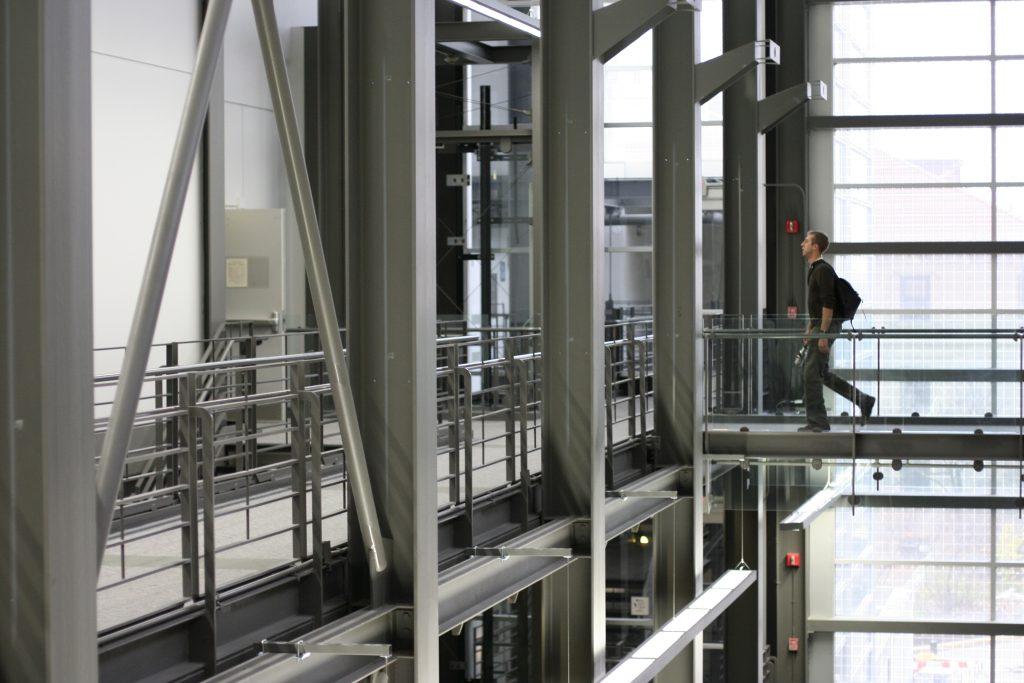 An interior view of the current Law School's Atrium.