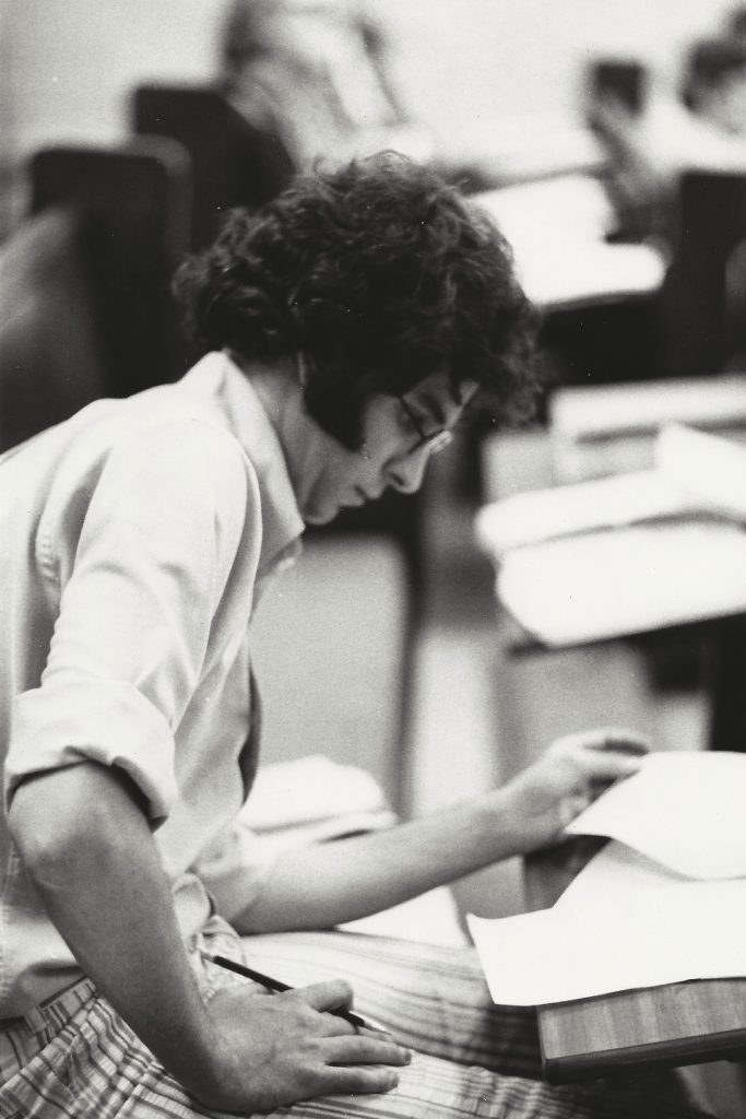 Student studying.