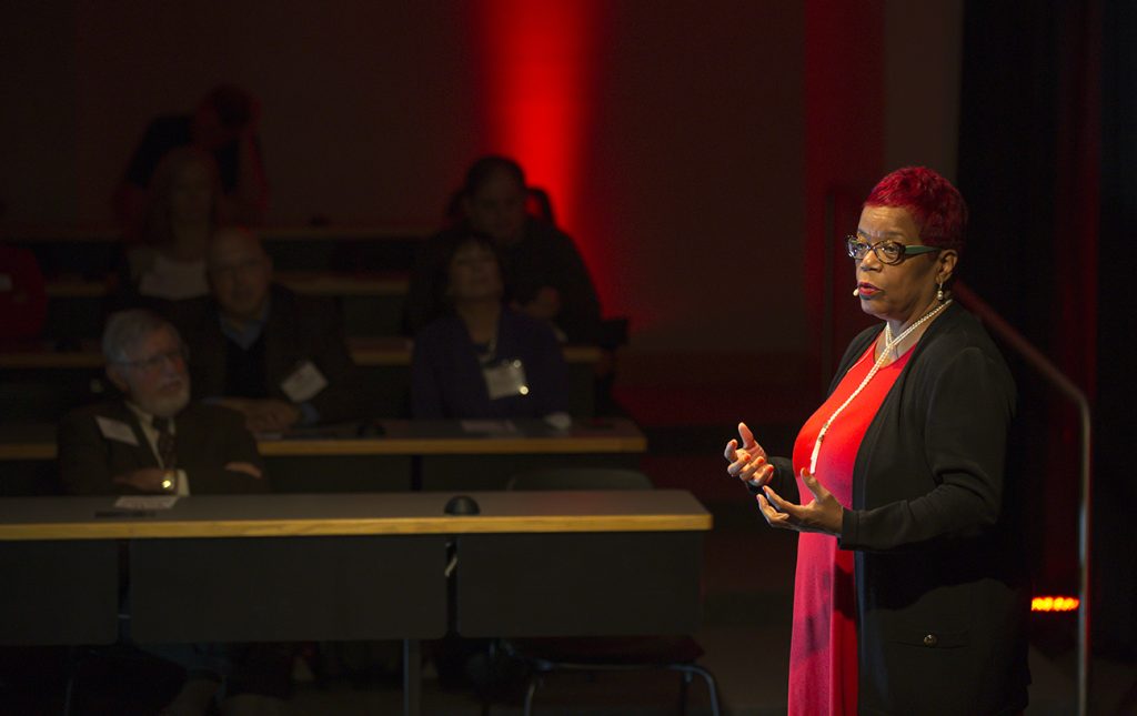 Danae Davis speaking at UWLawTalks